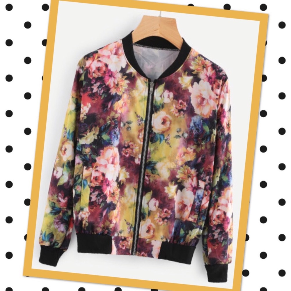 Floral bomber jacket